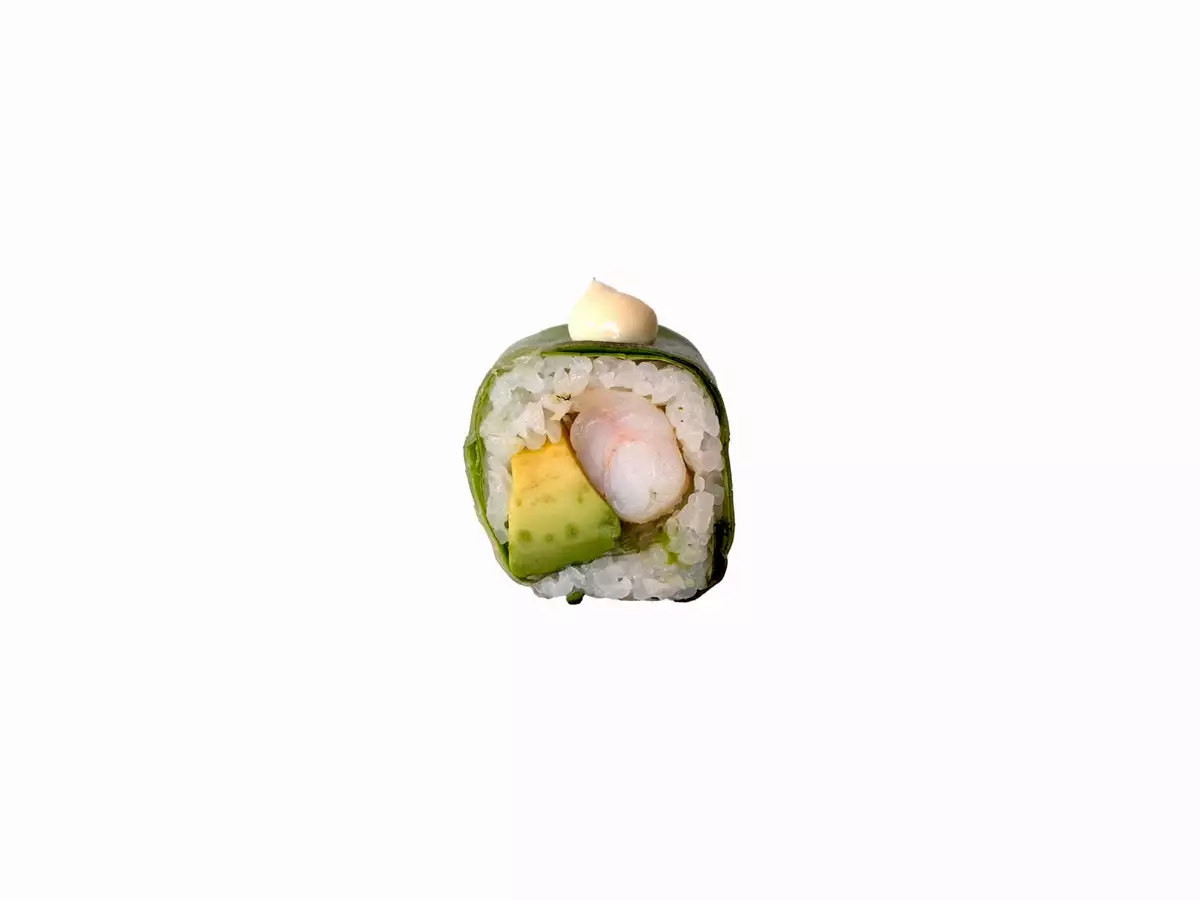 9-Spring rolls Crevette avocat mayonnaise enroulé de salade verte