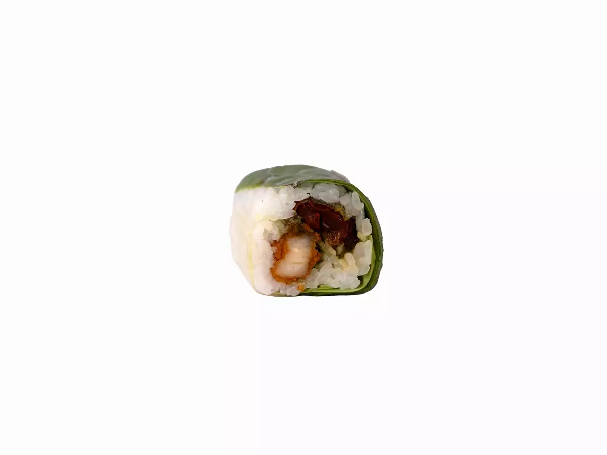 20-Spring rolls Poulet tempura tomate séchée basilic mayonnaise enroulé de salade verte