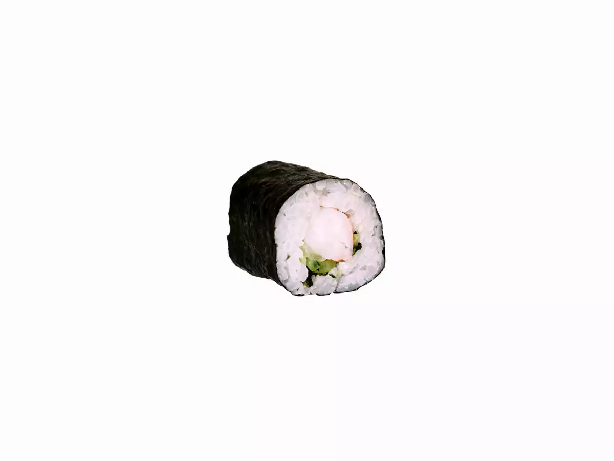 10-Maki Crevette concombre menthe